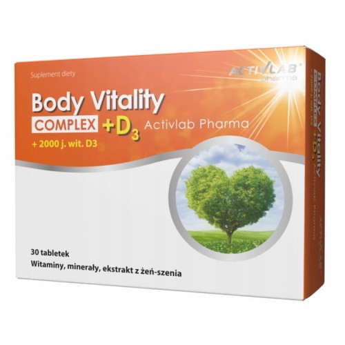 Body Vitality Complex + D3 30kaps. zestaw witamin