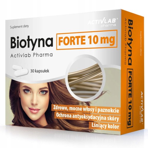 Biotyna Forte 10mg 30 kaps. MOCNE WŁOSY