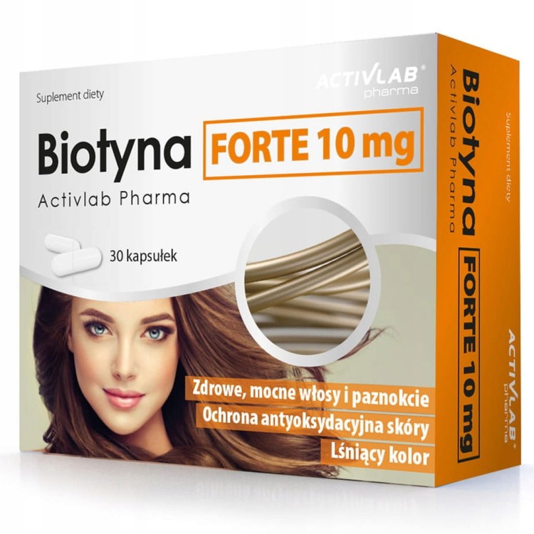 Biotyna Forte 10mg 30 kaps. MOCNE WŁOSY