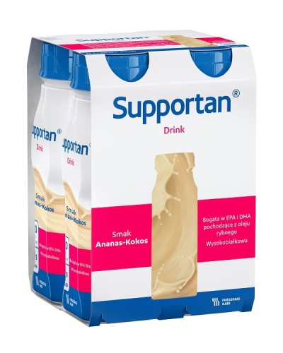 Supportan DRINK o smaku ananasowo-kokosowym (4 szt. x 200 ml)
