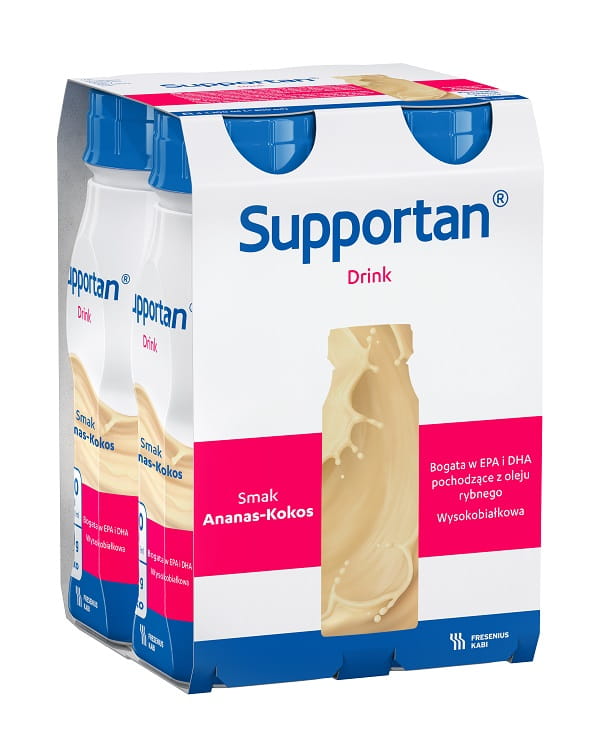 Supportan DRINK o smaku ananasowo-kokosowym (4 szt. x 200 ml)