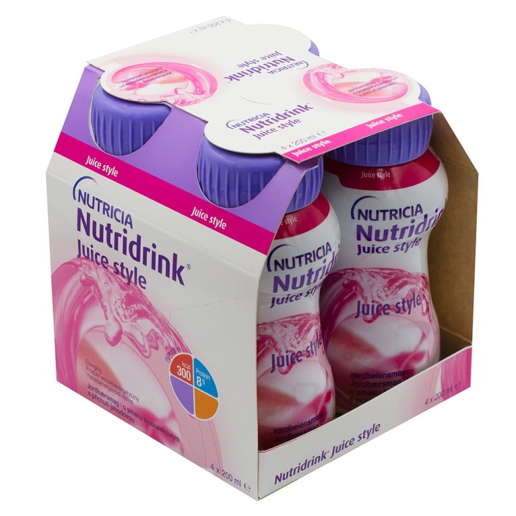 Nutridrink Juice Style 4x200ml smak truskawkowy