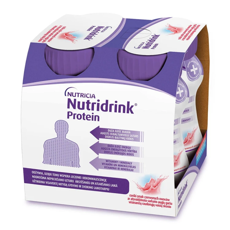 Nutridrink Protein rześki smak czerwonych owoców (4 szt. x 125 ml)