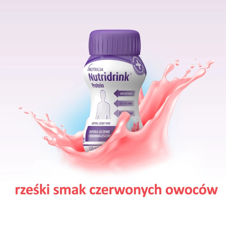 Nutridrink Protein rześki smak czerwonych owoców (4 szt. x 125 ml)