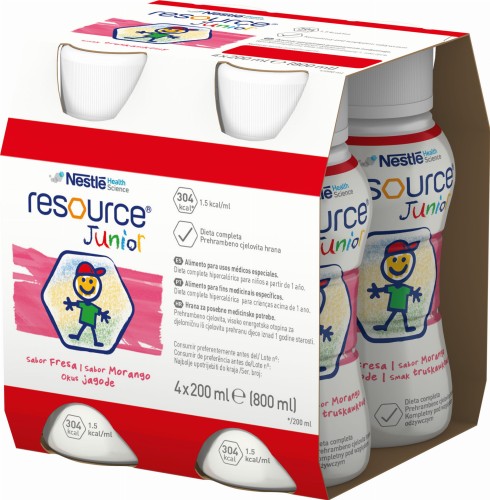 Resource JUNIOR truskawka 4x200ml