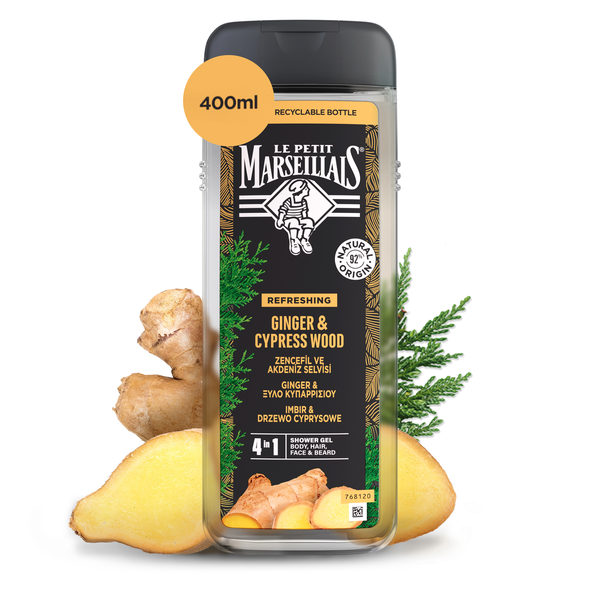 Le Petit Marseillais Imbir i Drzewo Cyprysowe Żel pod prysznic 4w1 400ml