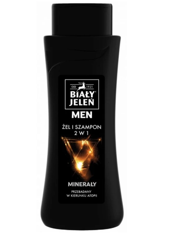 Biały Jeleń  żel pod prysznic dla mężczyzn 2w1 minerały 300 ml