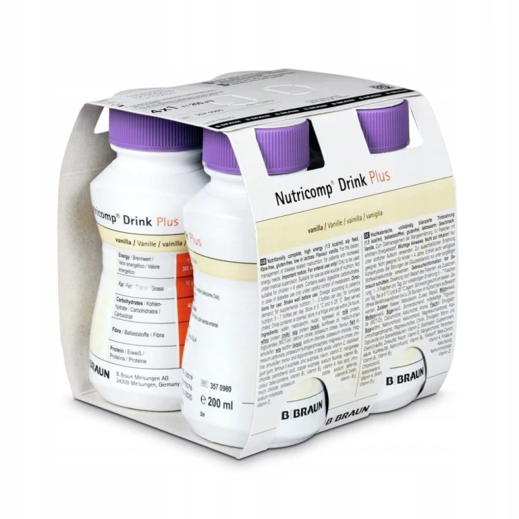 Nutricomp Drink Plus wanilia proteiny (4 szt. x 200 ml)