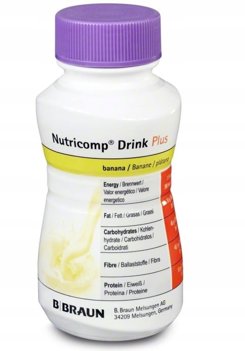 Nutricomp Drink Plus banan proteiny (4 szt. x 200 ml)