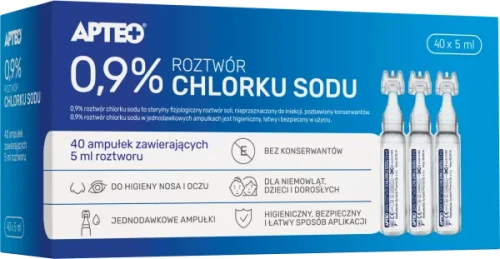 Sól fizjologiczna 0,9% 40 amp. a 5ml