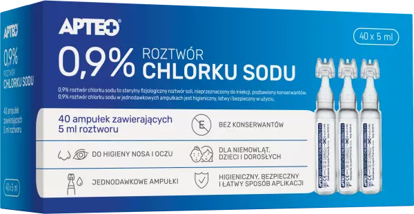 Sól fizjologiczna 0,9% 40 amp. a 5ml