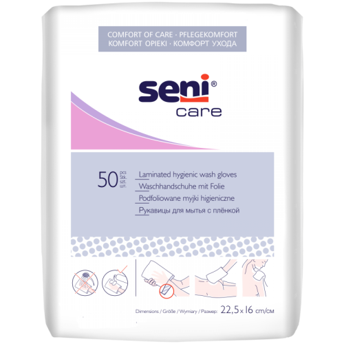 Seni Care podfoliowane myjki higieniczne (50 szt.)