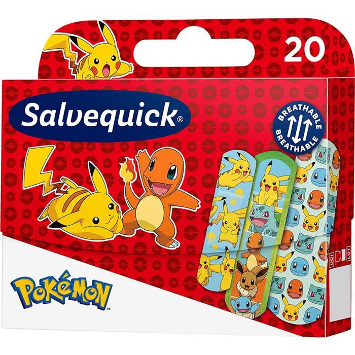 Salvequick Plastry opatrunkowe Pokemon dla dzieci 20 szt.