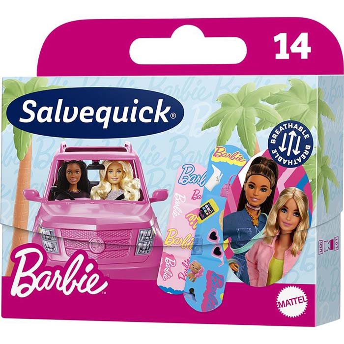 Salvequick plastry opatrunkowe dla dzieci Barbie 14 szt.