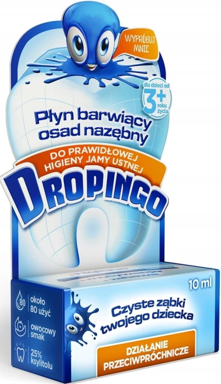 DROPINGO Płyn barwiący osad nazębny 10 ml