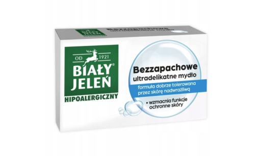 Biały Jeleń Bezzapachowe, hipoalergiczne mydło 100g