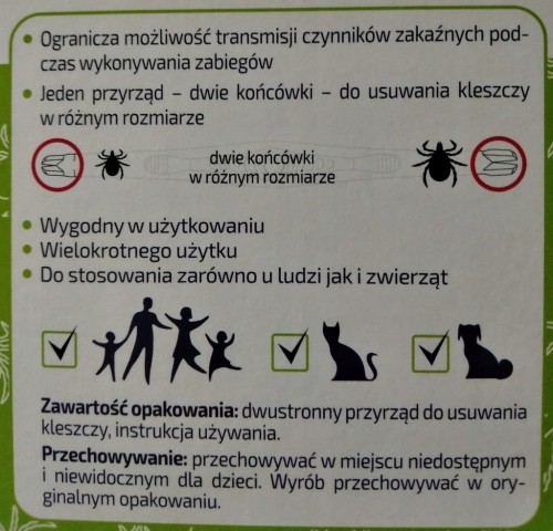 TacTick przyrząd do bezpiecznego usuwania kleszczy