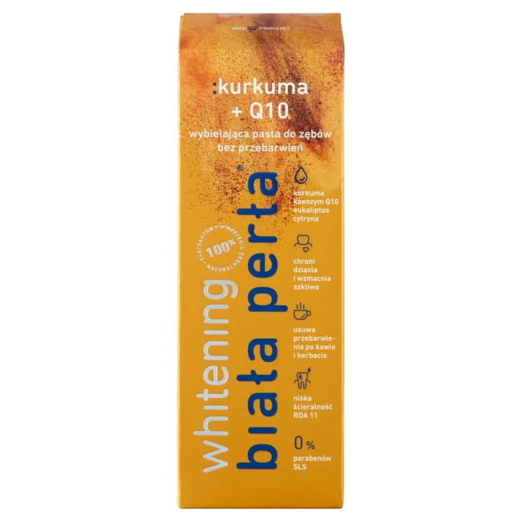 BIAŁA PERŁA KURKUMA +Q10 pasta do zębów