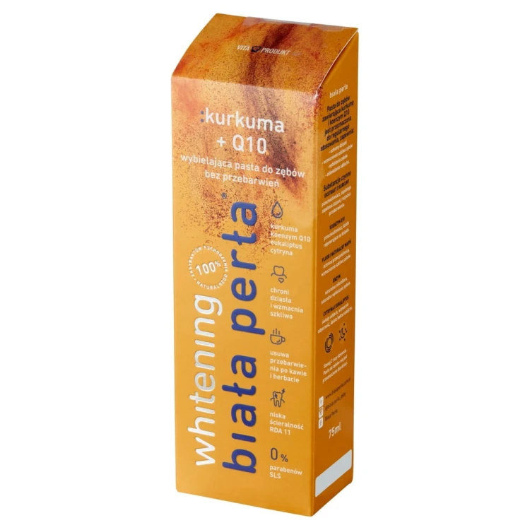 BIAŁA PERŁA KURKUMA +Q10 pasta do zębów