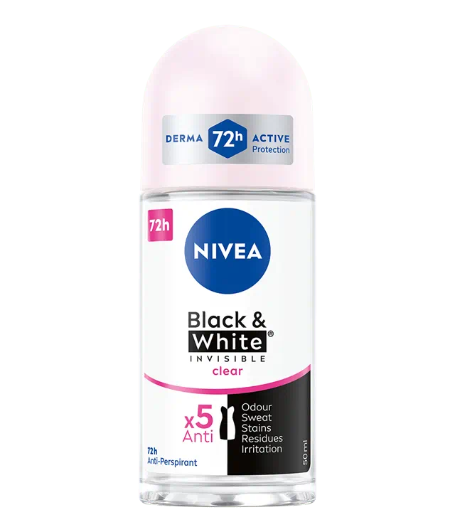 Nivea Black&White Invisible Clear Antyperspirant Roll On
