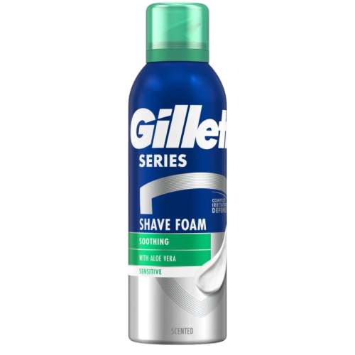 Gillette Series Łagodząca pianka do golenia z aloesem 250 ml