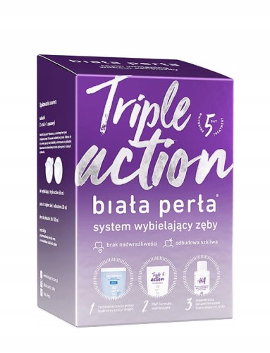 BIAŁA PERŁA TRIPLE ACTION SYSTEM WYBIELAJĄCY ZĘBY