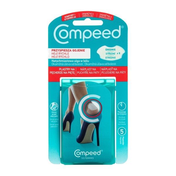 Compeed Plastry na pęcherze na piętę średnie 5 szt.
