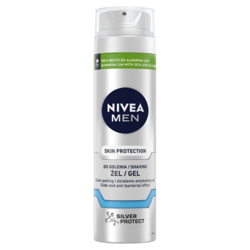 Nivea Men Skin Protection Silver Protect Żel do Golenia 200ML