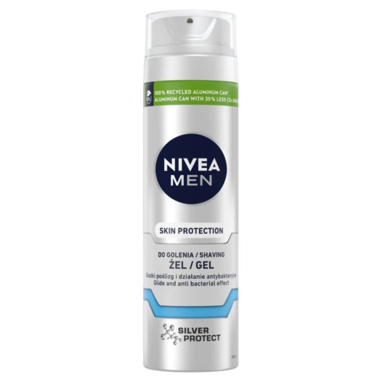 Nivea Men Skin Protection Silver Protect Żel do Golenia 200ML