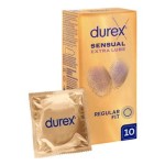 Durex SENSUAL EXTRA LUBE - supecienkie  prezerwatywy 10szt.
