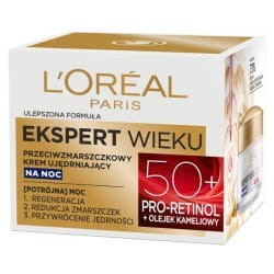 L`Oreal Age Specialist Ekspert Wieku 50+ Przeciwzmarszczkowy krem na noc 50ml