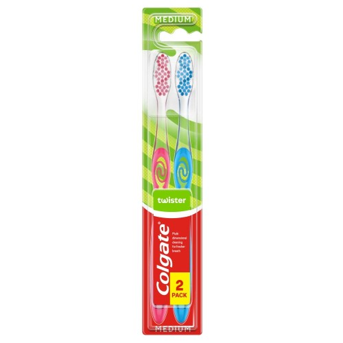 Colgate TWISTER szczoteczka do zębów Medium 2szt.