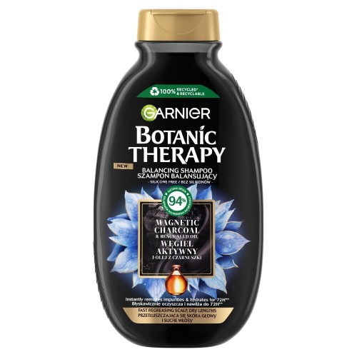 Garnier Botanic Therapy Szampon do włosów, Węgiel Aktywny i Olej z Czarnuszki 400 ml
