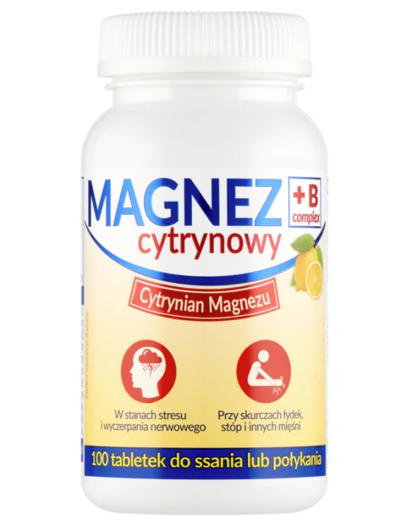 Magnez + B complex smak cytrynowy (100tabl.)