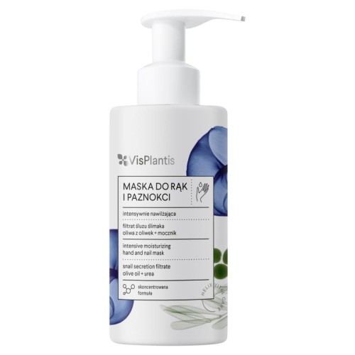 Vis Plantis Intensywnie nawilżająca maska do rąk i paznokci, filtrat śluzu ślimaka, 135 ml