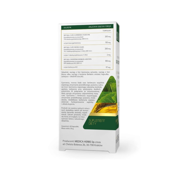 Gymnema Morwa Berberyna MEDICA HERBS (60kaps.)