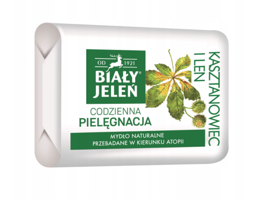 Biały Jeleń Mydło naturalne ksztanowiec i len 100g