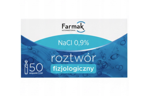SYMPHAR NACL 0,9% Roztwór fizjologiczny- 50 amp. po 5 ml