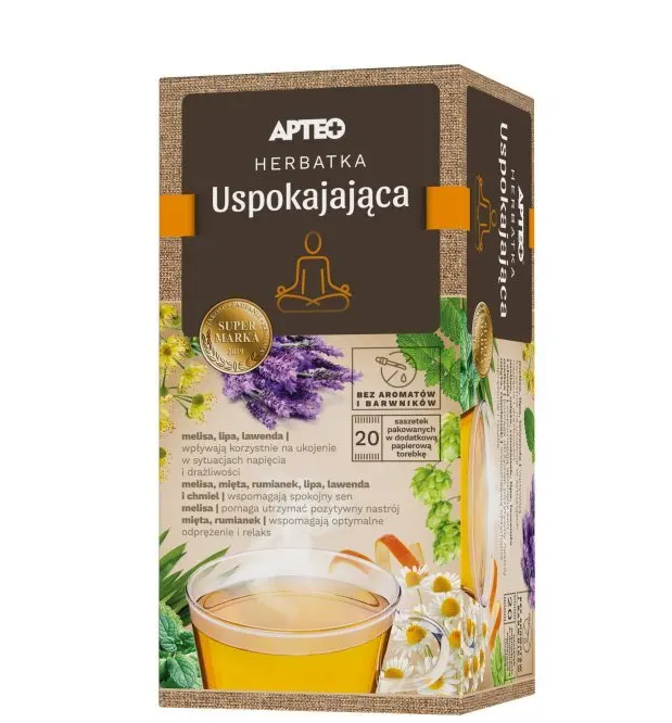 Herbatka uspokajająca z pomarańczą APTEO 20 sasz.