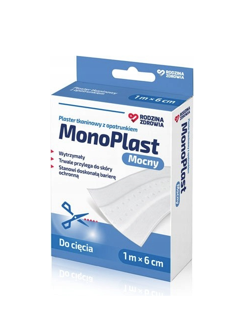 Plasty MonoPlast tkaninowy biały 1m*6cm do cięcia