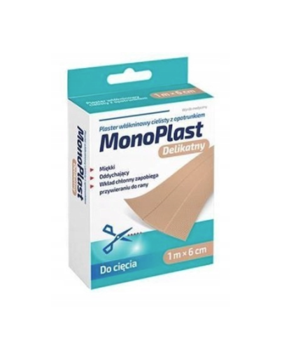Plastry MonoPlast włókninowy cielisty 1m*6cm  do cięcia