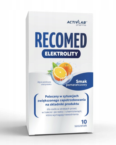 Recomed Elektrolity o smaku pomarańczowym 10sasz. Activlab