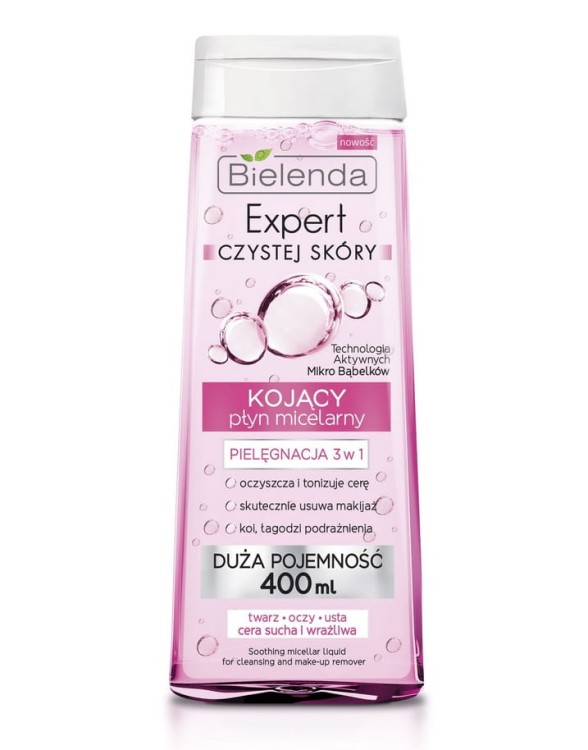 Bielenda Expert Czystej Skóry Kojący Płyn Micelarny 400ML