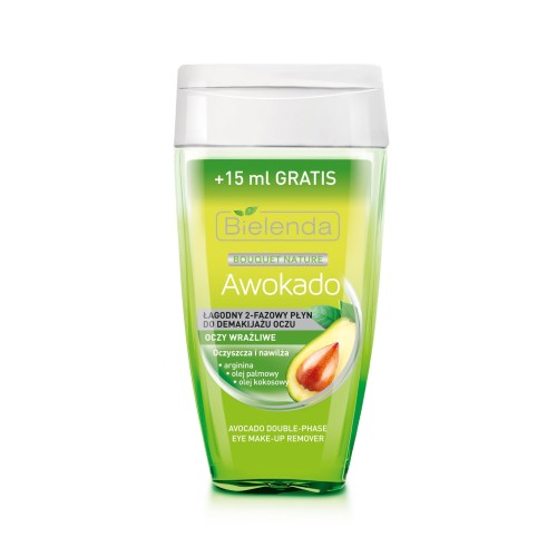 Bielenda Bouquet Nature Awokado Łagodny 2-Fazowy Płyn do Demakijażu Oczu 140ML