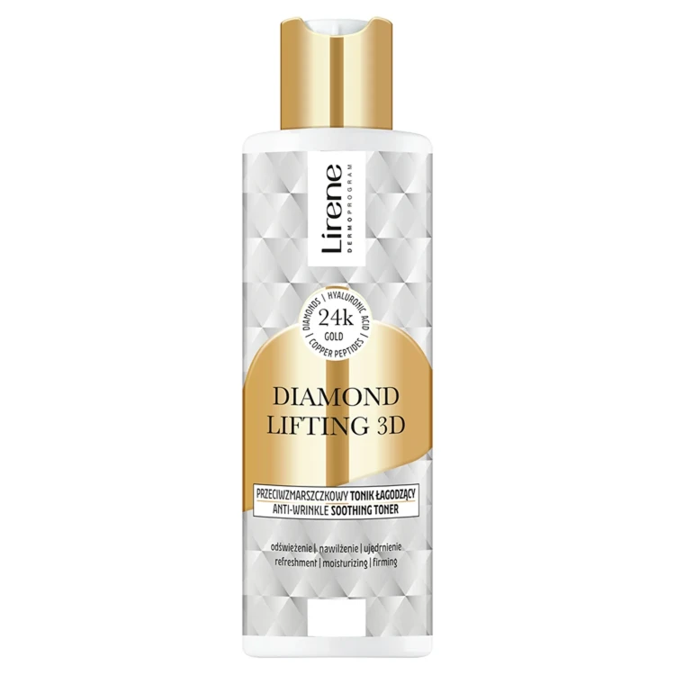 Lirene Diamond Lifting 3D przeciwzmarszczkowy tonik łagodzący 200ml
