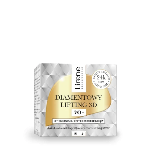 Lirene DIAMENTOWY LIFTING 3D Przeciwzmarszczkowy krem odbudowujący 70+ 50 ml
