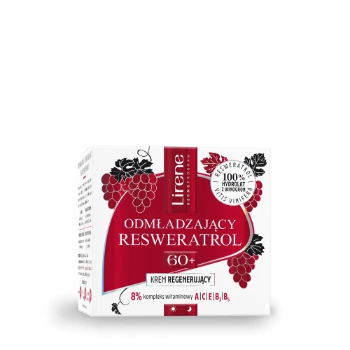 Lirene ODMŁADZAJĄCY RESWERATROL Krem regenerujący 60+ 50 ml
