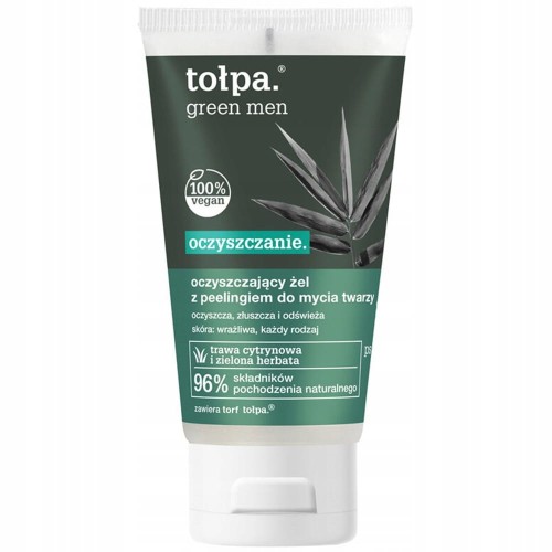 Tołpa Green Men żel-peeling oczyszczający do mycia twarzy, 150 ml