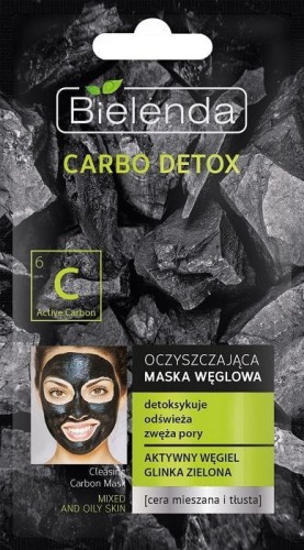 Bielenda Carbo Detox Oczyszczająca maska węglowa dla cery mieszanej i tłustej 8g