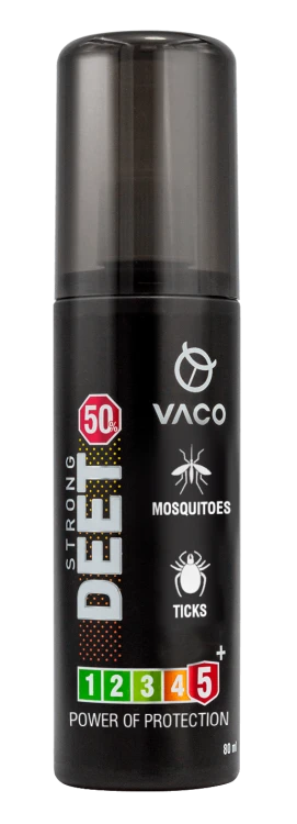 VACO STRONG 50 Płyn na kleszcze, komary i meszki DEET 50% - 80 ml